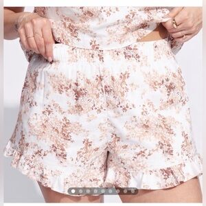 Abercrombie & Fitch Women’s XXL White Floral Linen Blend Shorts New Without Tags